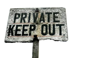 Wooden sign privacy